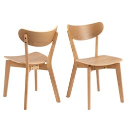 Dining chair Aroxby, set of 2 pcs, natural color, H79.5x45x55cm, seat height 42.5cm