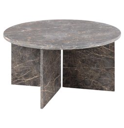 Coffee table Avega, grey marble, H42xD90cm 