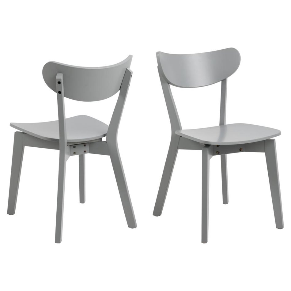 Dining chair Aroxby, set of 2 pcs, grey, H79.5x45x55cm, seat height 42.5cm