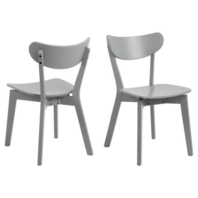 Dining chair Aroxby, set of 2 pcs, grey, H79.5x45x55cm, seat height 42.5cm