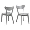 Dining chair Aroxby, set of 2 pcs, grey, H79.5x45x55cm, seat height 42.5cm