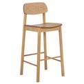 Bar chair Arlov, set of 2 pcs, natural color, H105x43.5x46.5cm, seat height 74cm