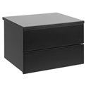 Bedside table Avignon, black, H25x37x32cm 