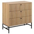 Chest of drawers Albany, natural color, H80x81x40cm 