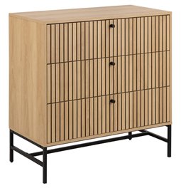 Chest of drawers Albany, natural color, H80x81x40cm 