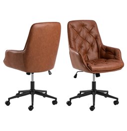 Office chair Ariko, brown, H106x60x67.5cm, seat height 47-57cm