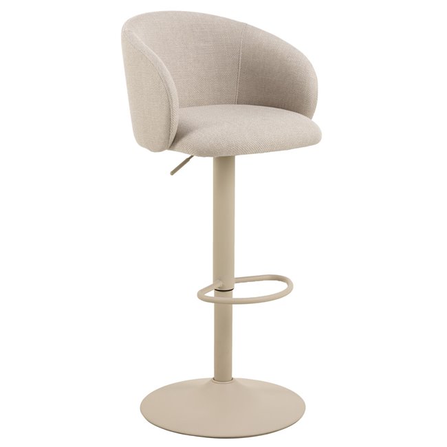 Bar chair Aleanor, beige, H110x53x56cm, seat height 65-86cm