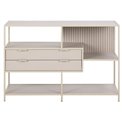 Bookcase Seaford, light grey/beige, H78x114x35cm 