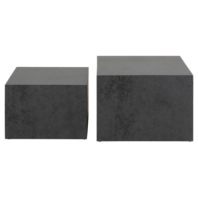 Coffee table set Aice, black, H40x58x58cm 