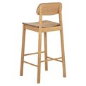 Bar chair Arlov, set of 2 pcs, natural color, H105x43.5x46.5cm, seat height 74cm