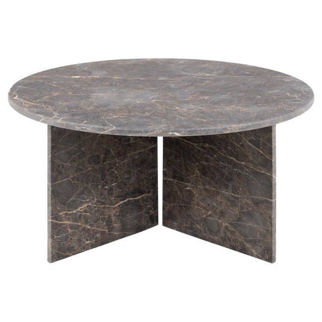 Coffee table Avega, grey marble, H42xD90cm 