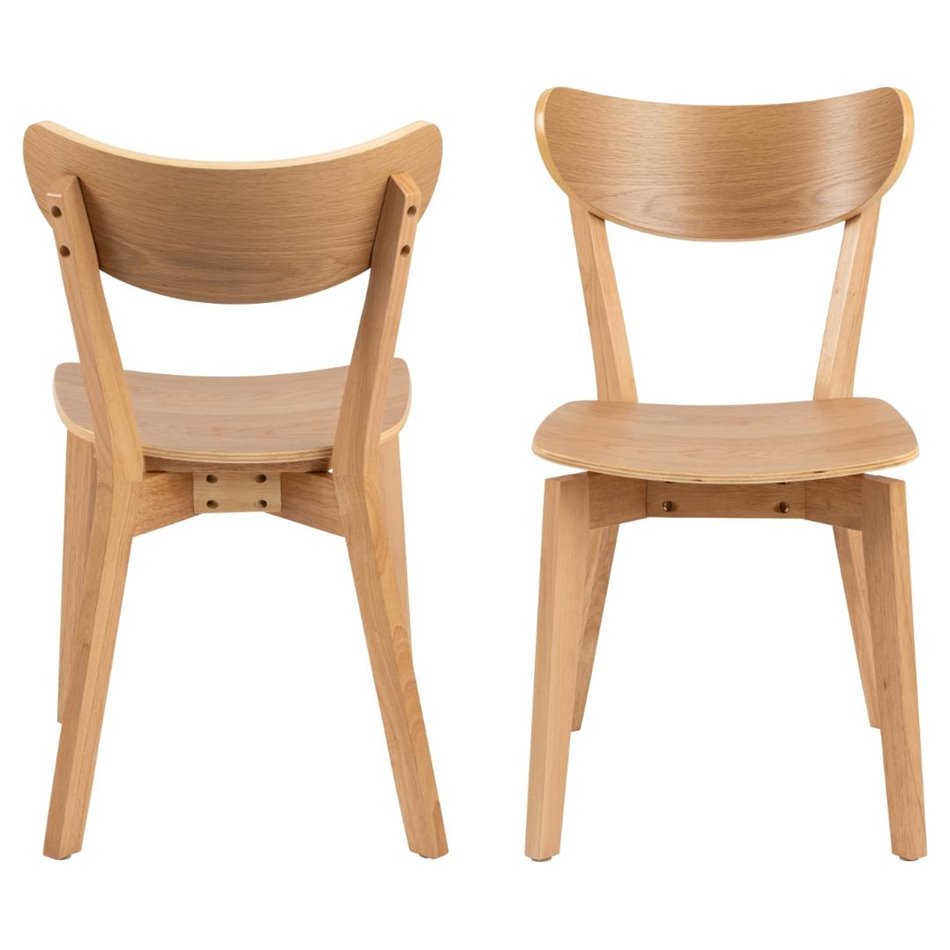 Dining chair Aroxby, set of 2 pcs, natural color, H79.5x45x55cm, seat height 42.5cm
