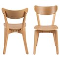 Dining chair Aroxby, set of 2 pcs, natural color, H79.5x45x55cm, seat height 42.5cm