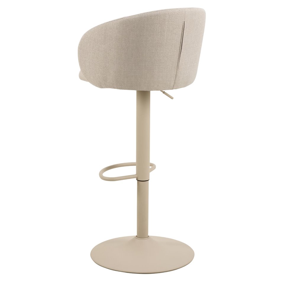 Bar chair Aleanor, beige, H110x53x56cm, seat height 65-86cm