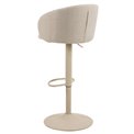 Bar chair Aleanor, beige, H110x53x56cm, seat height 65-86cm