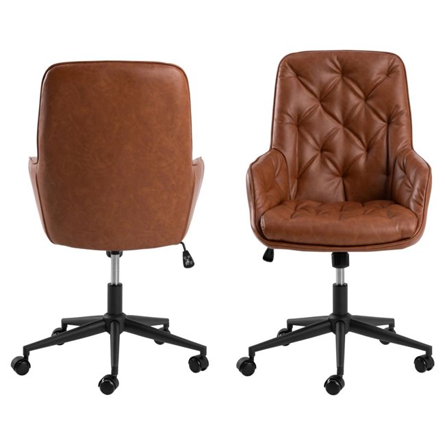 Office chair Ariko, brown, H106x60x67.5cm, seat height 47-57cm