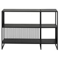 Bookcase Atrington, black, H83x120x35cm 
