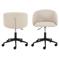 Office chair Aleanor, beige, H83x56x57cm, seat height 47.5-56cm