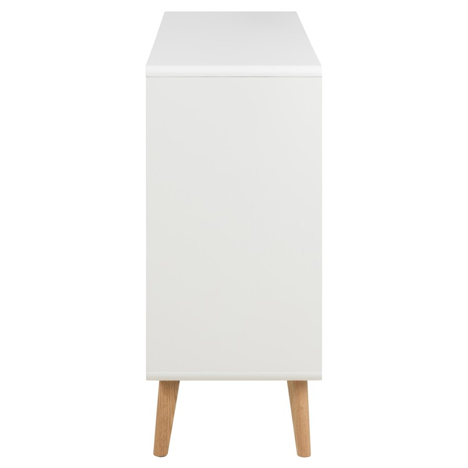 Chest of drawers Alovell, white, H90x135x40cm 