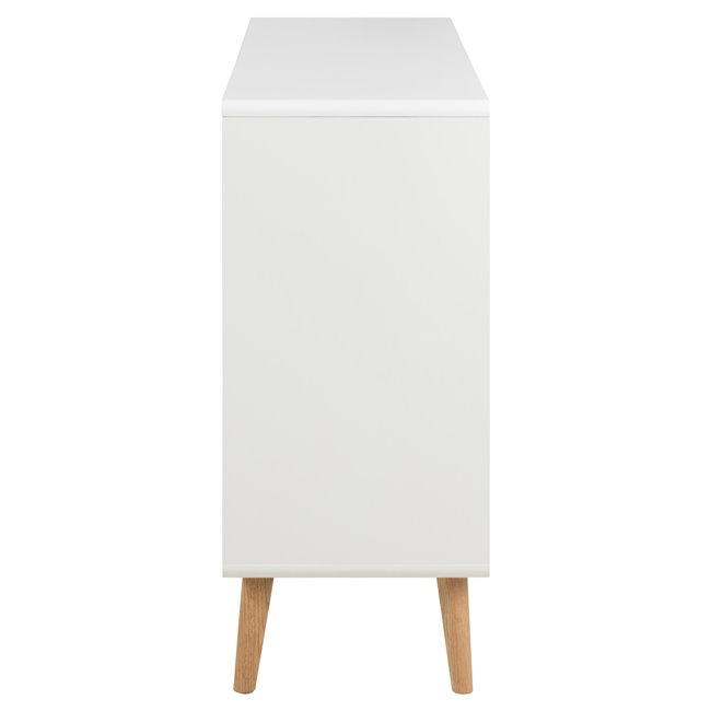 Chest of drawers Alovell, white, H90x135x40cm 
