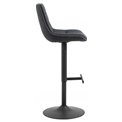 Bar chair Aisa, set of 2 pcs, dark grey, H95x47x52.5cm, seat height 65-86cm