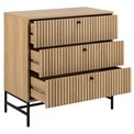 Chest of drawers Albany, natural color, H80x81x40cm 