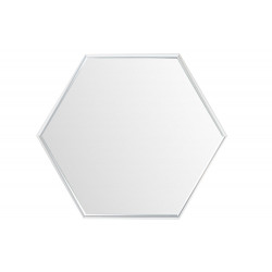 Sienas spogulis Idena hexagon, sudraba krāsā, 40x40cm