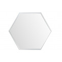 Wall mirror Idena hexagon, silver colour, 40x40cm
