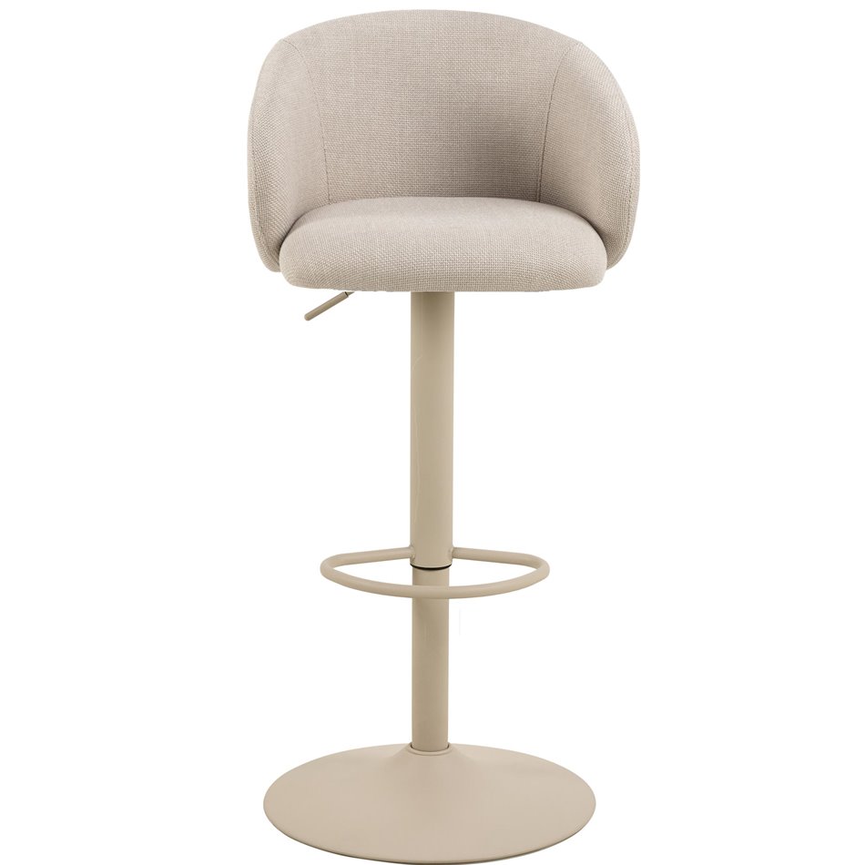 Bar chair Aleanor, beige, H110x53x56cm, seat height 65-86cm