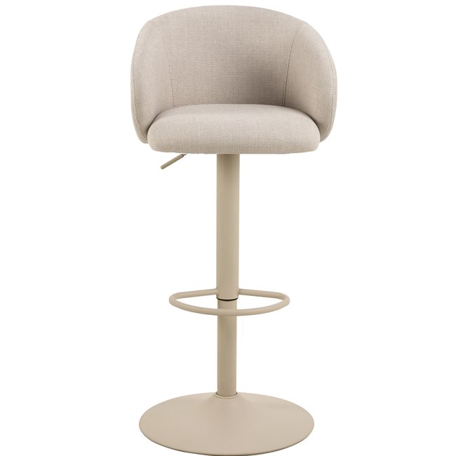 Bar chair Aleanor, beige, H110x53x56cm, seat height 65-86cm