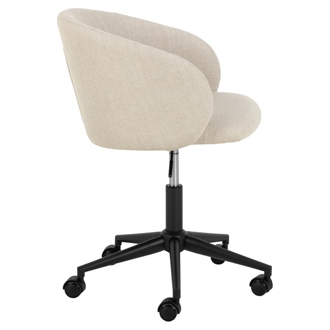 Office chair Aleanor, beige, H83x56x57cm, seat height 47.5-56cm