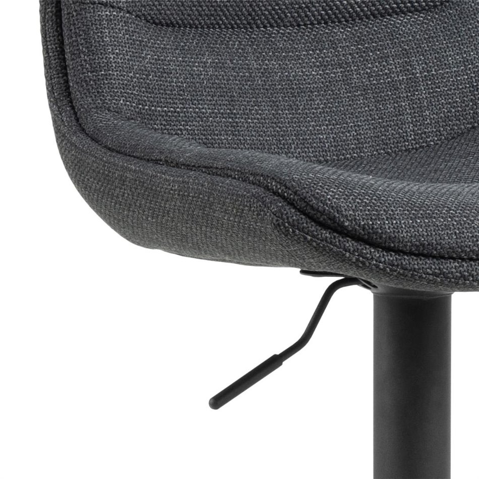 Bar chair Aisa, set of 2 pcs, dark grey, H95x47x52.5cm, seat height 65-86cm