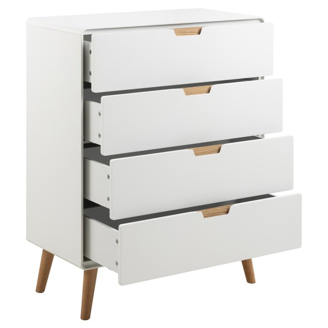 Комод Alovell, белый, H100x80x40см 