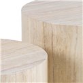 Coffee table set Aice, beige, H40xD58cm 
