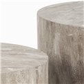 Coffee table set Aice, grey marble look, H40xD58cm 