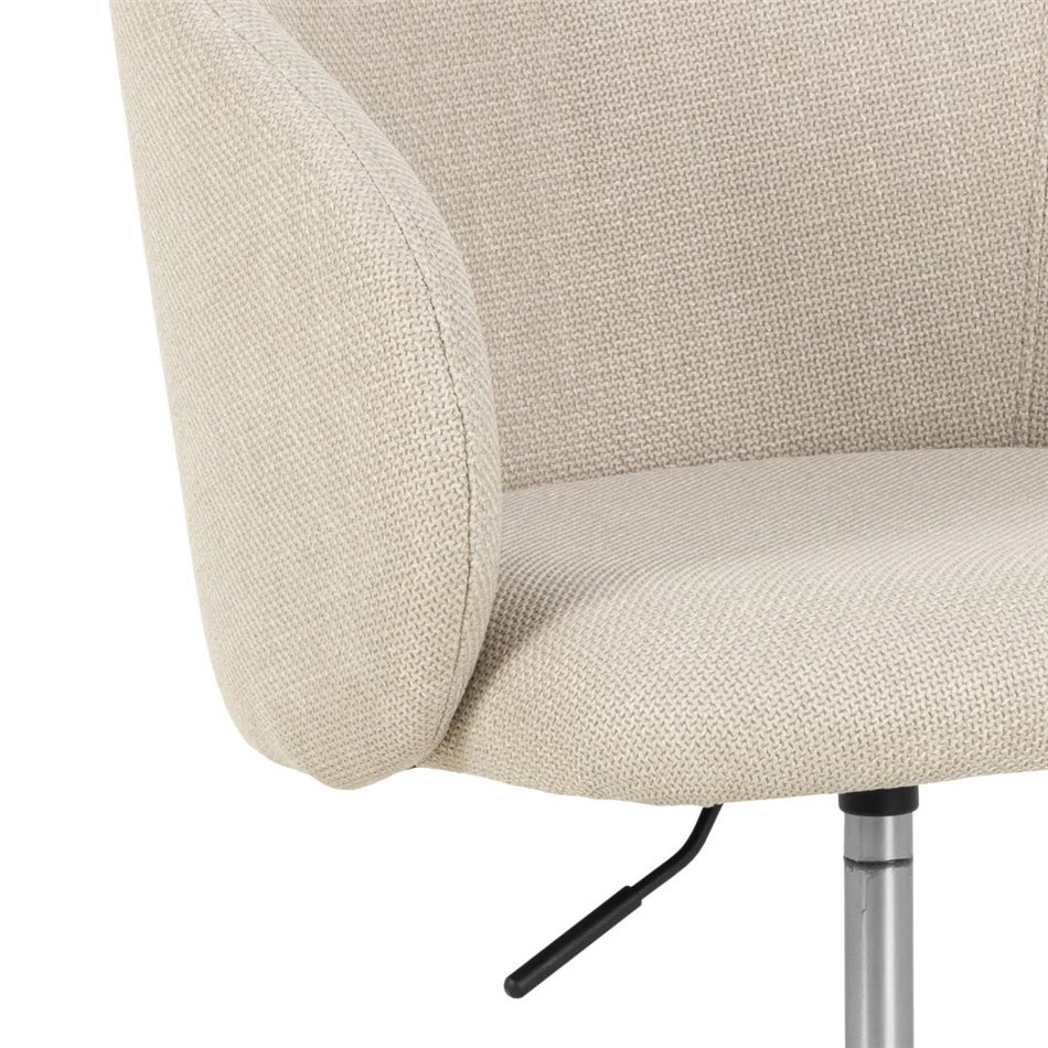 Office chair Aleanor, beige, H83x56x57cm, seat height 47.5-56cm