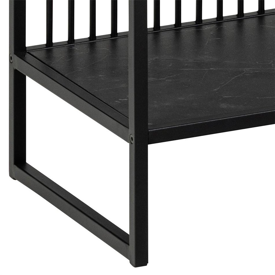 Bookcase Atrington, black, H83x120x35cm 