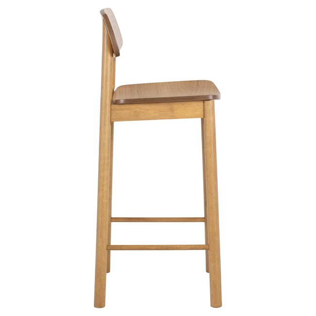 Bar chair Arlov, set of 2 pcs, natural color, H105x43.5x46.5cm, seat height 74cm