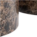 Coffee table set Aice, brown marble look, H40xD58cm 