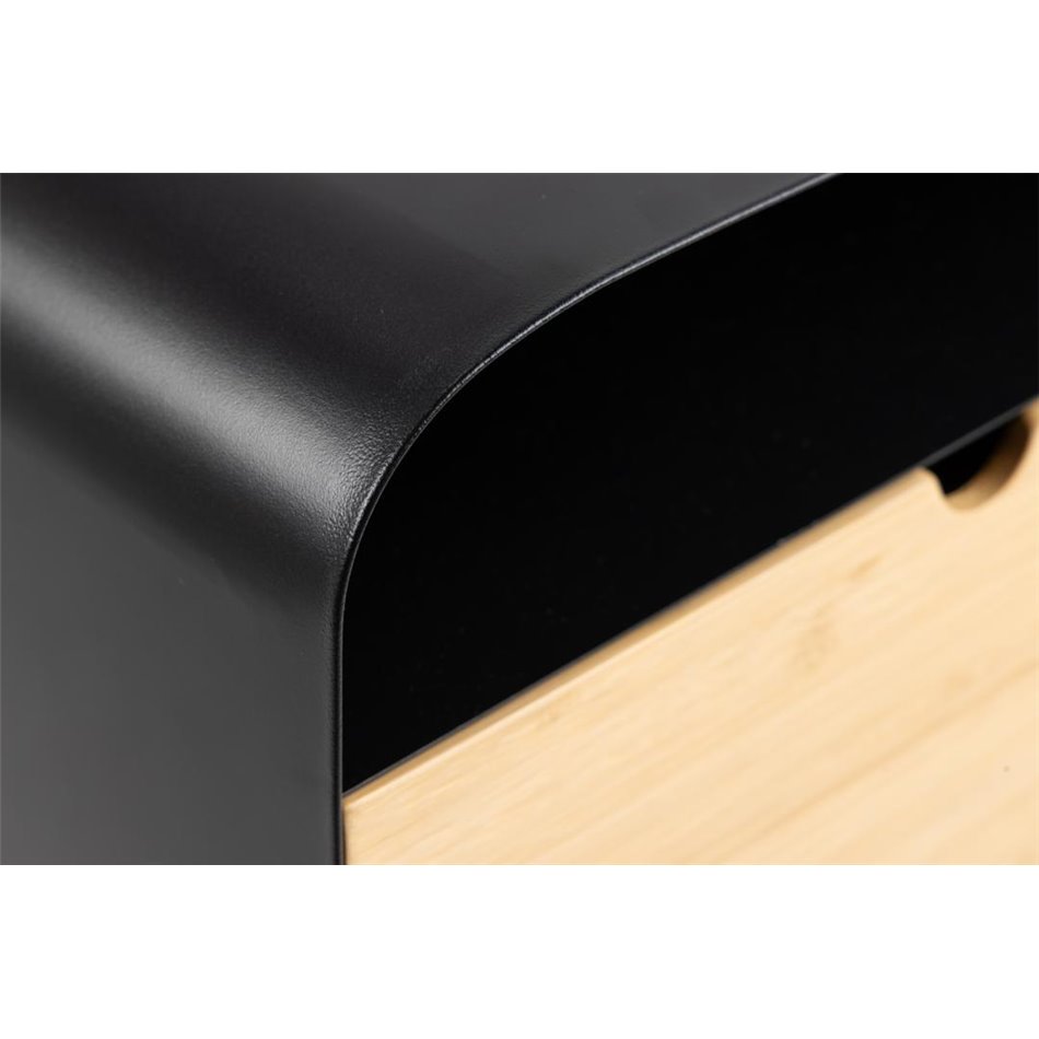 Bedside table Acliet, black, H23x35x25cm 