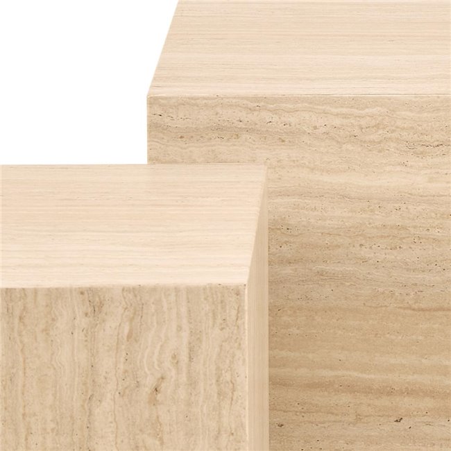 Coffee table set Aice, beige, H42x100x60cm 