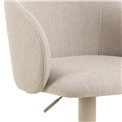 Bar chair Aleanor, beige, H110x53x56cm, seat height 65-86cm