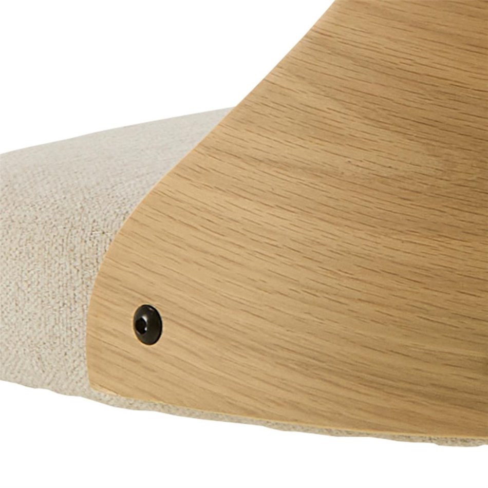 Bar chair Alucy, set of 2 pcs, beige/natural color, H113x47x50.5cm, seat height 62-84cm