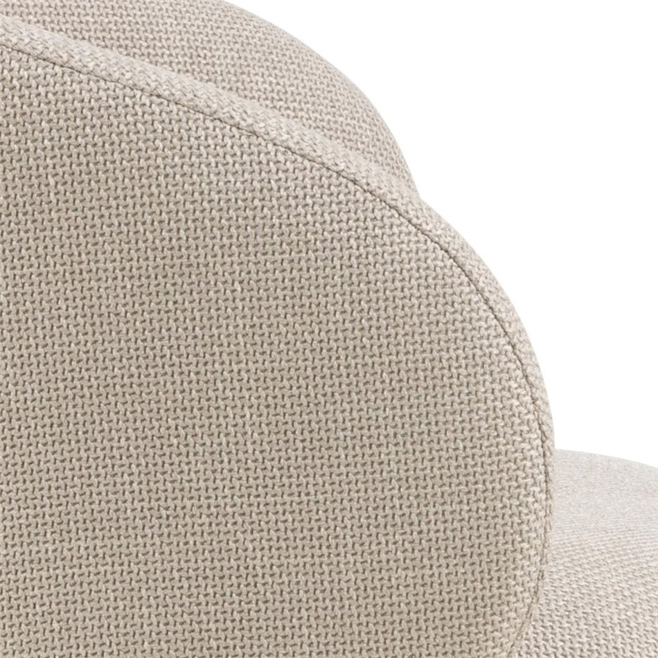 Bar chair Aleanor, beige, H110x53x56cm, seat height 65-86cm