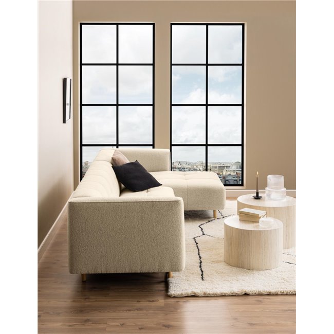 Coffee table set Aice, beige, H40xD58cm 