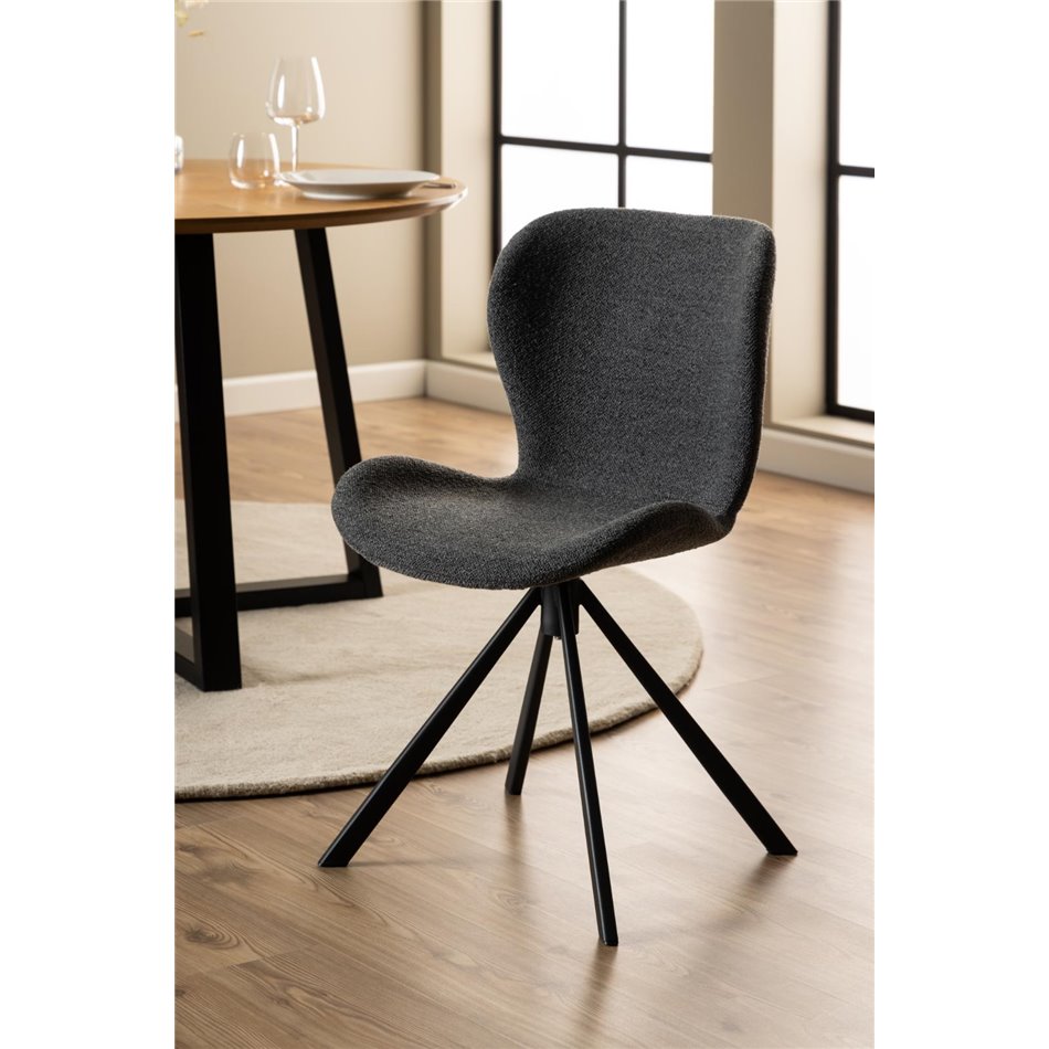 Обеденный стул Atilde, вращающийся , комплект из 2шт., серый, H81x46.5x53см, высота сиденья 46.5см