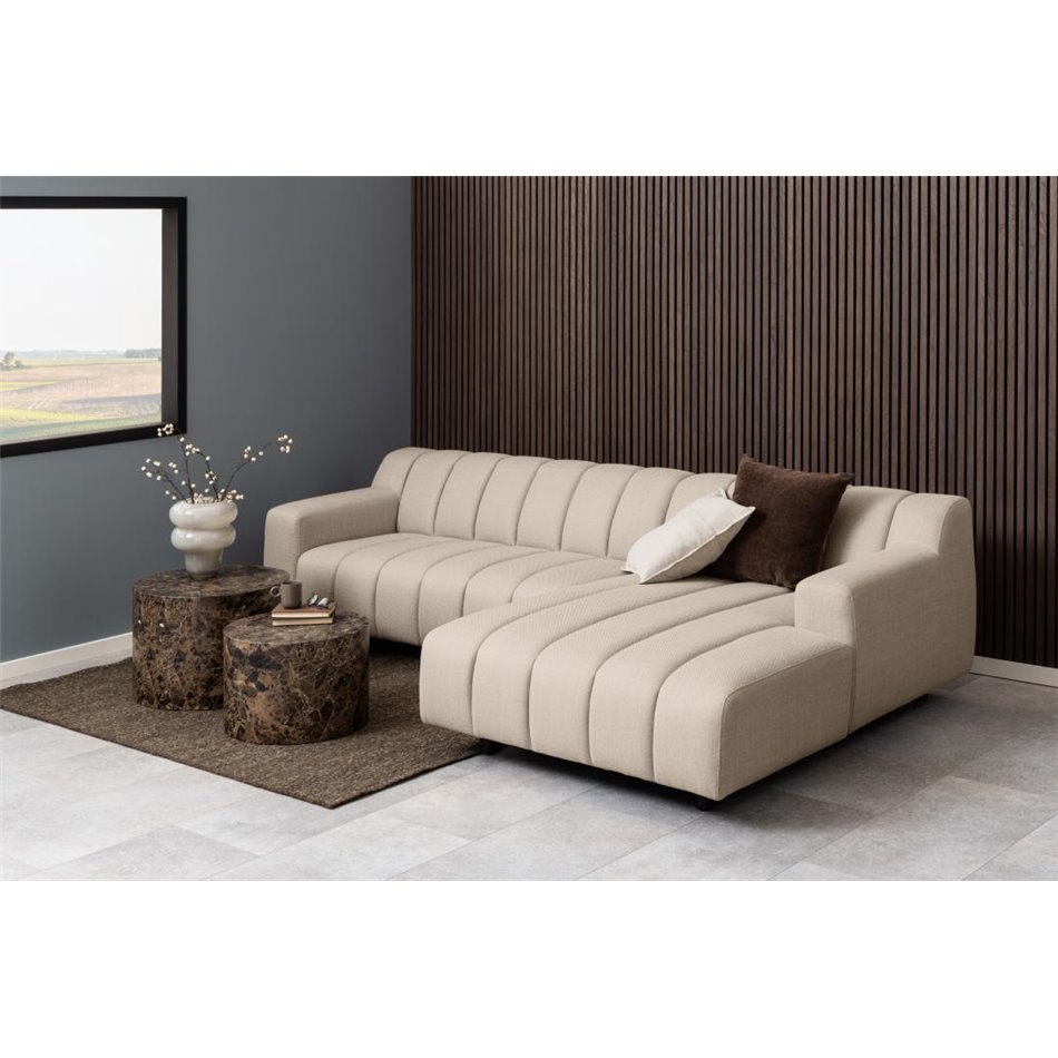 Coffee table set Aice, brown marble look, H40xD58cm 