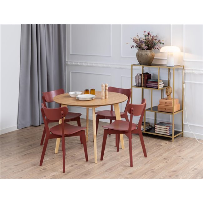 Обеденный стул Aroxby, комплект из 2шт., красный, H79.5x45x55см, высота сиденья 42.5см