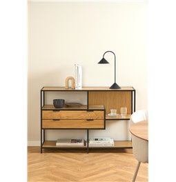 Bookcase Seaford, natural color, H78x114x35cm