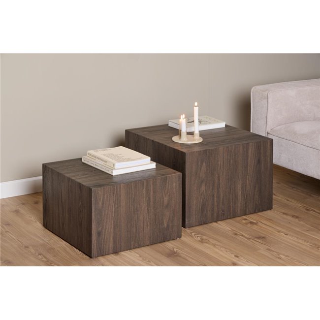 Coffee table set Aice, brown, H40x58x58cm 